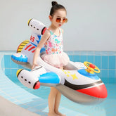 Inflatable Kids Swim Ring – Airplane Pool Float Teeny Pandas